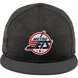 Metro Jets New Era Shadow Heather Striped Flat Bill Snapback Cap
